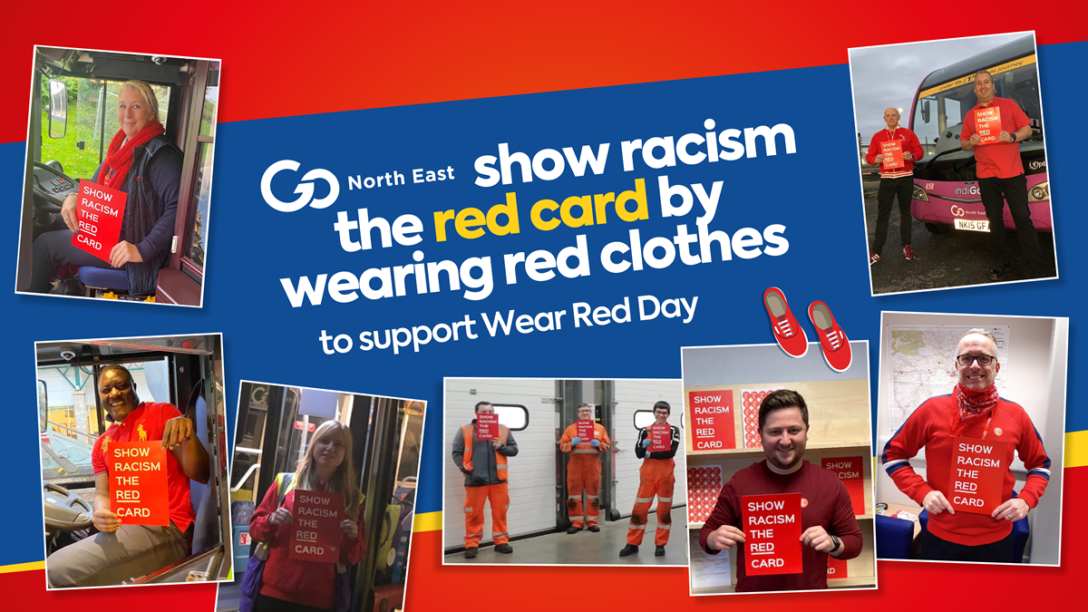 Go North East wears red to support and raise money for Show Racism the
